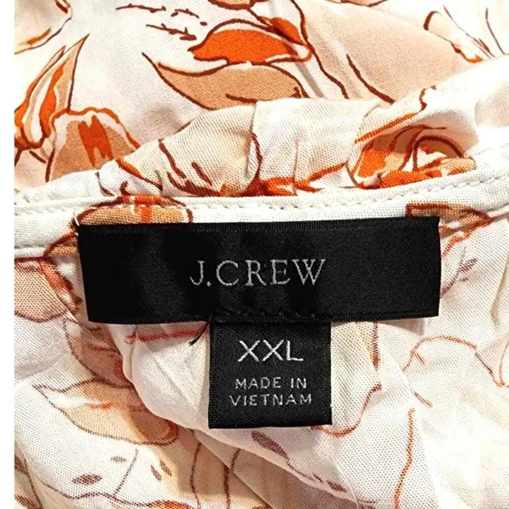 J Crew Tiered Mini Dress with Pockets in Breezy Blooms Floral Print XXL NWT
